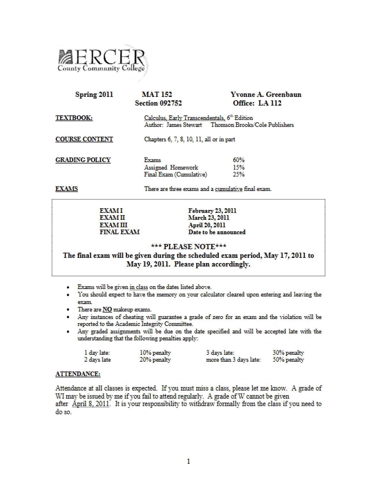 Supplementary Calculus II Material