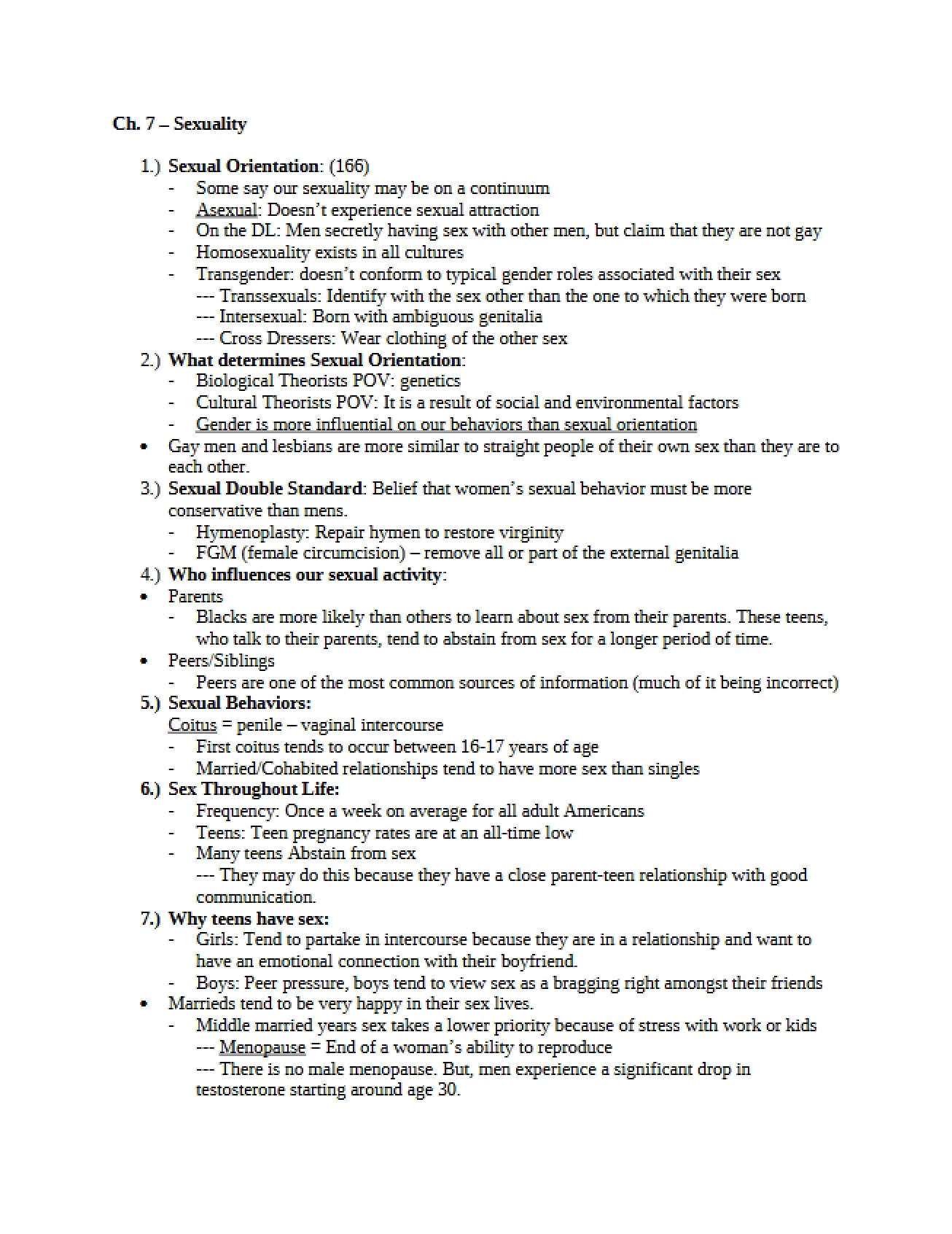Sexuality (Chapter 7)