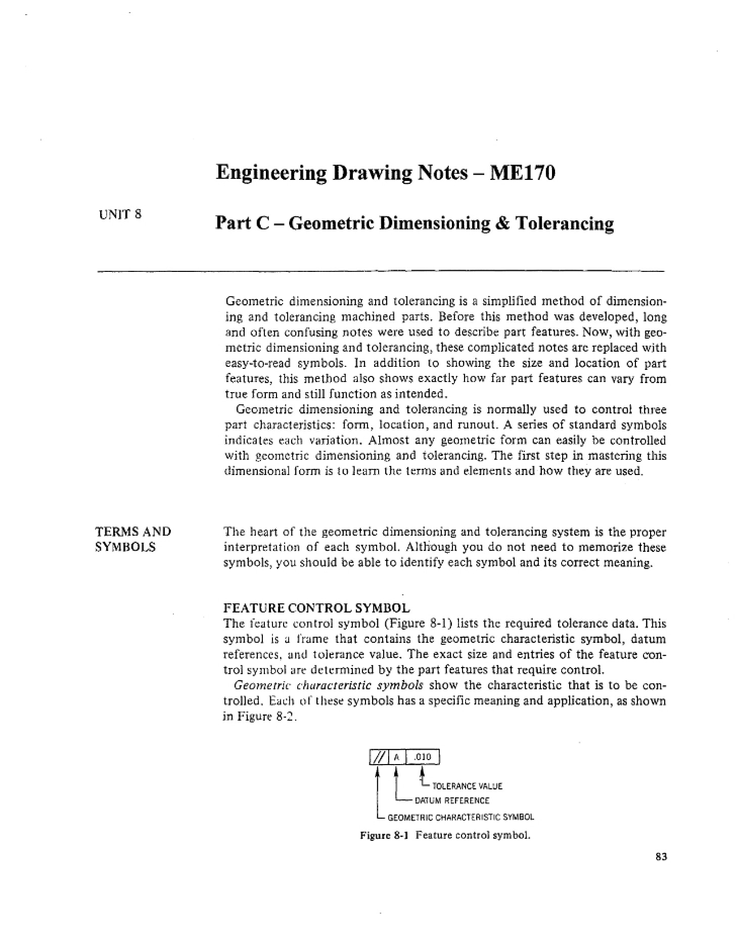 Notes B Engineering Drawing