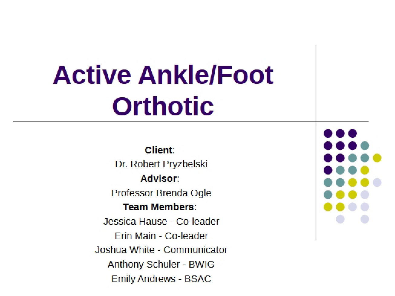 Active Orthotic for Ankle and Foot