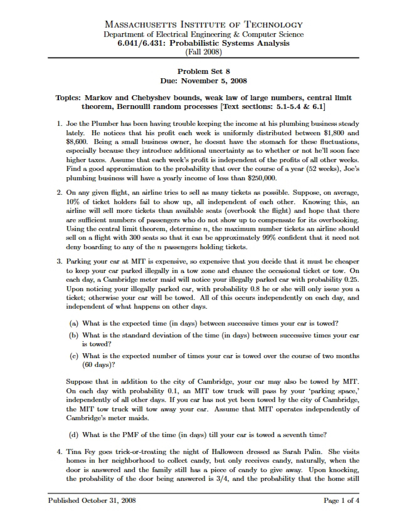 Set of Problems 8