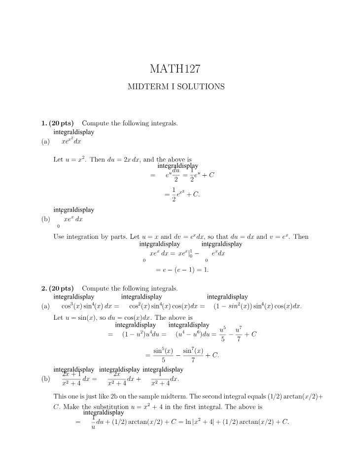 Computing Integrals for Exponential and Trigonometric Functions