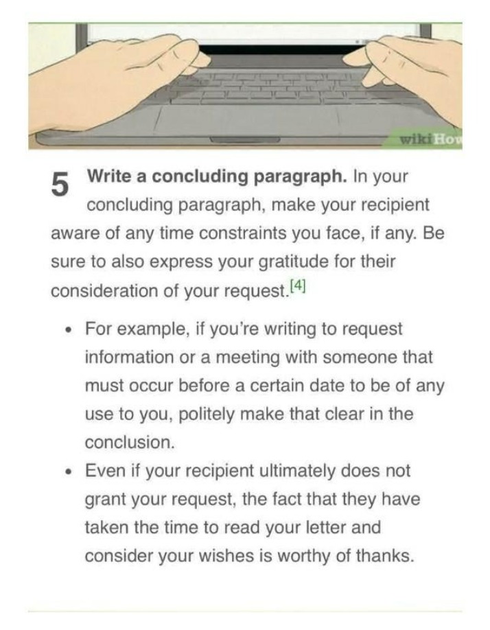 Writing a Concluding Paragraph for Request Letters