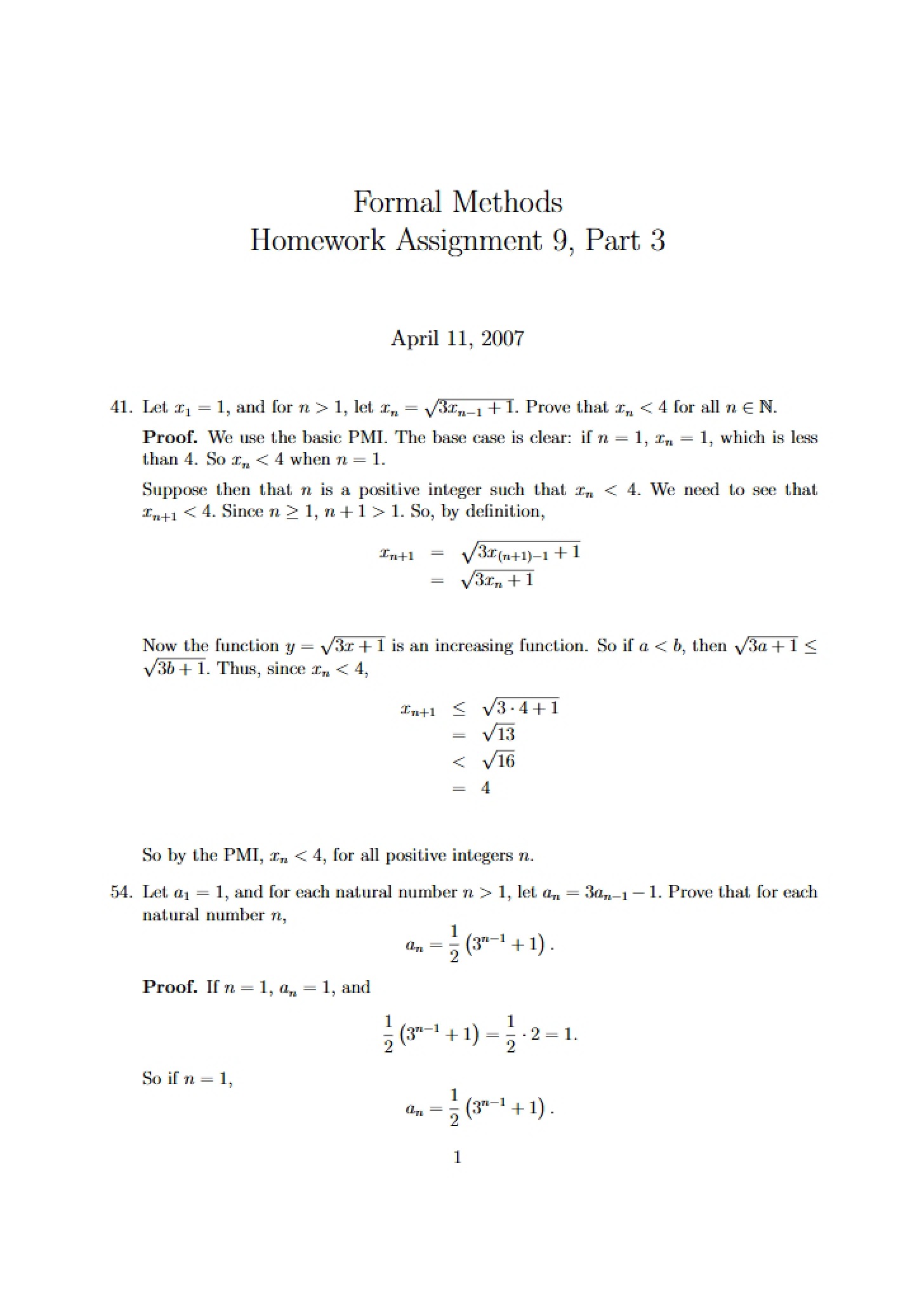 Homework Nine (MATH 300)