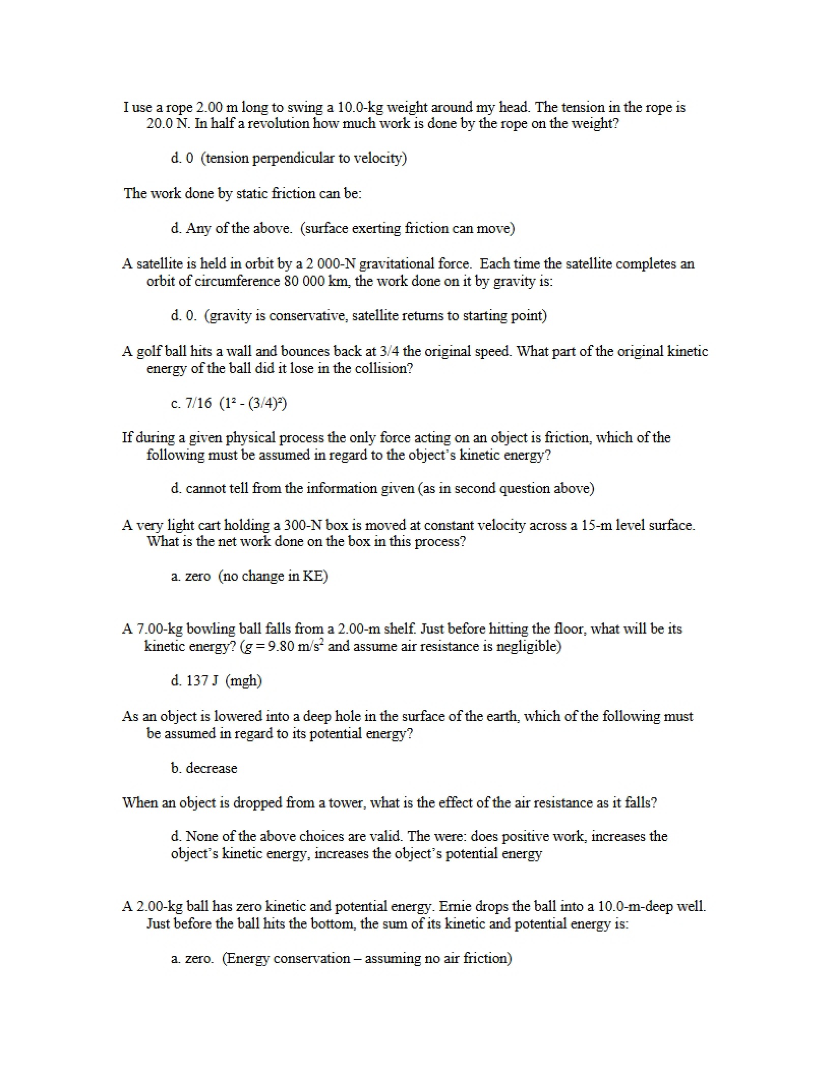 Set of Practice Problems
