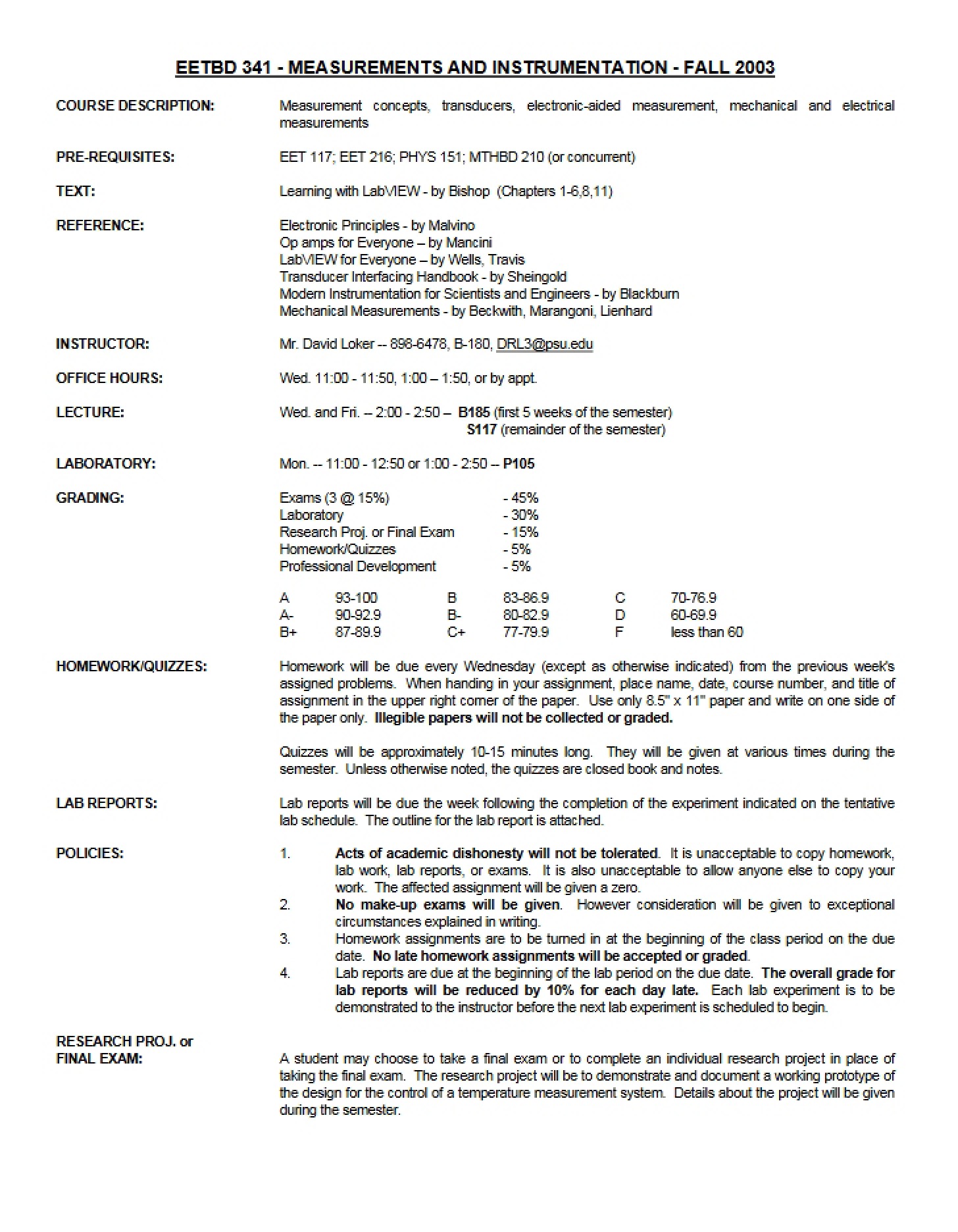 Instrumentation and Measurement