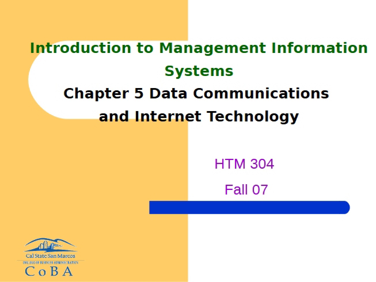 Internet Technology and Data Communications Chapter Five