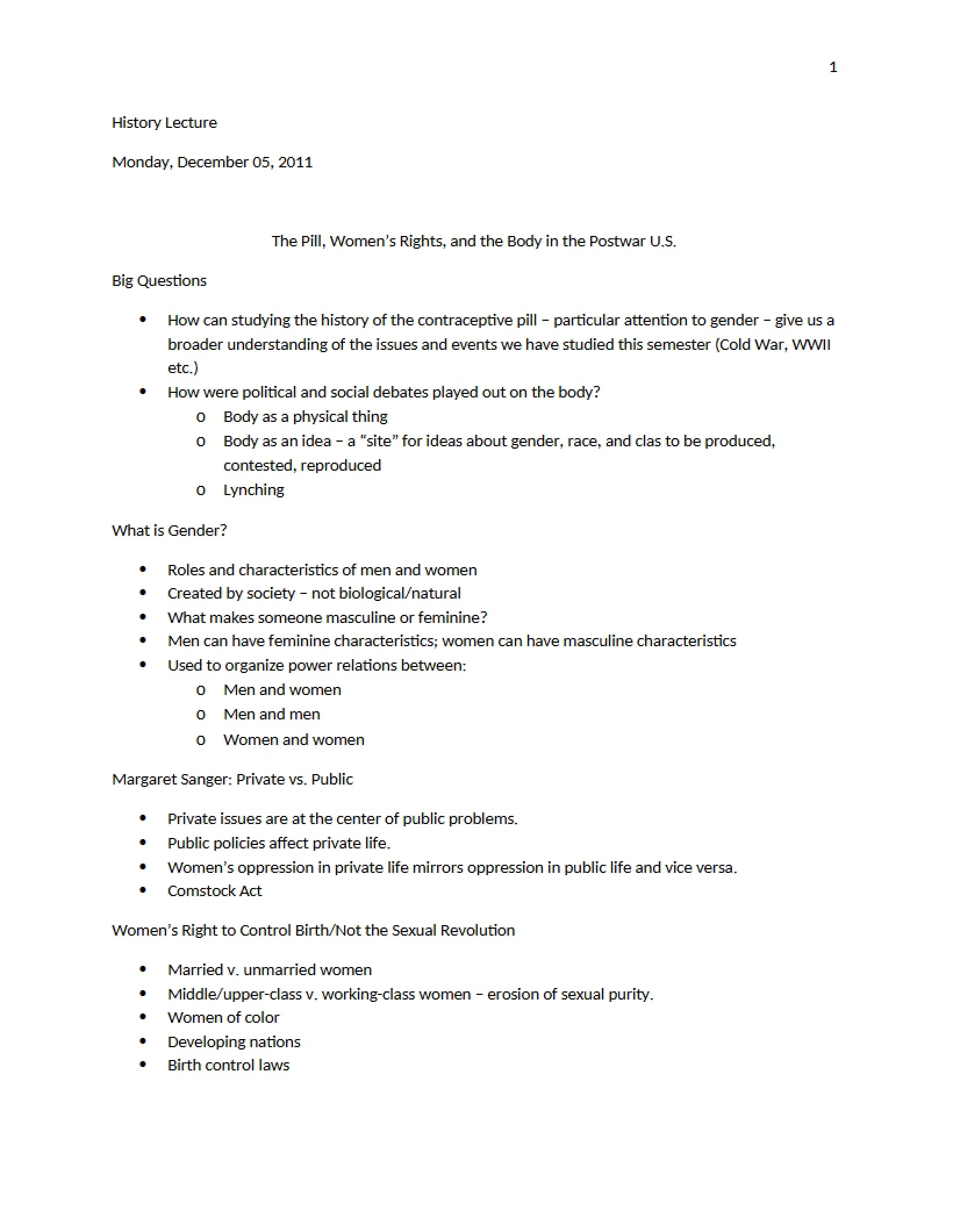 Course Notes