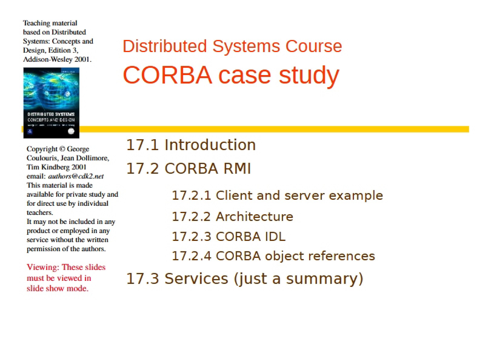Case Study CORBA