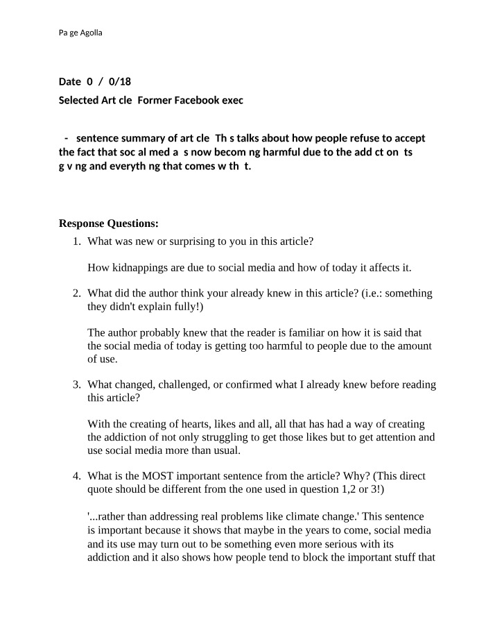 GC AOW Questions on Former Facebook Exec