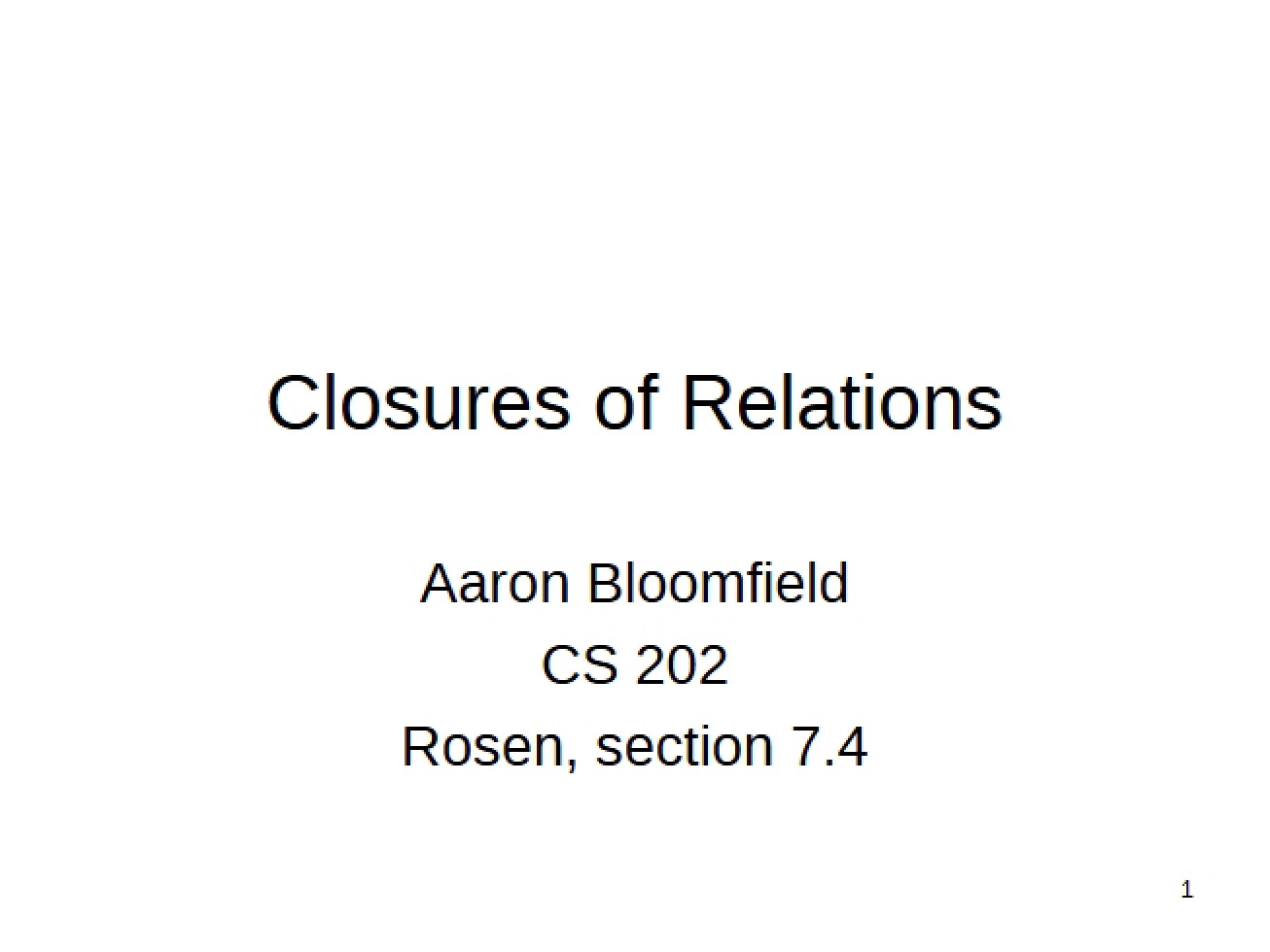 Relation Closures