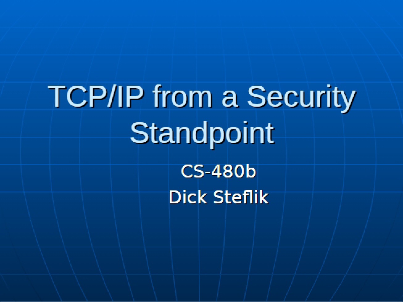 Security Standpoint of TCPIP