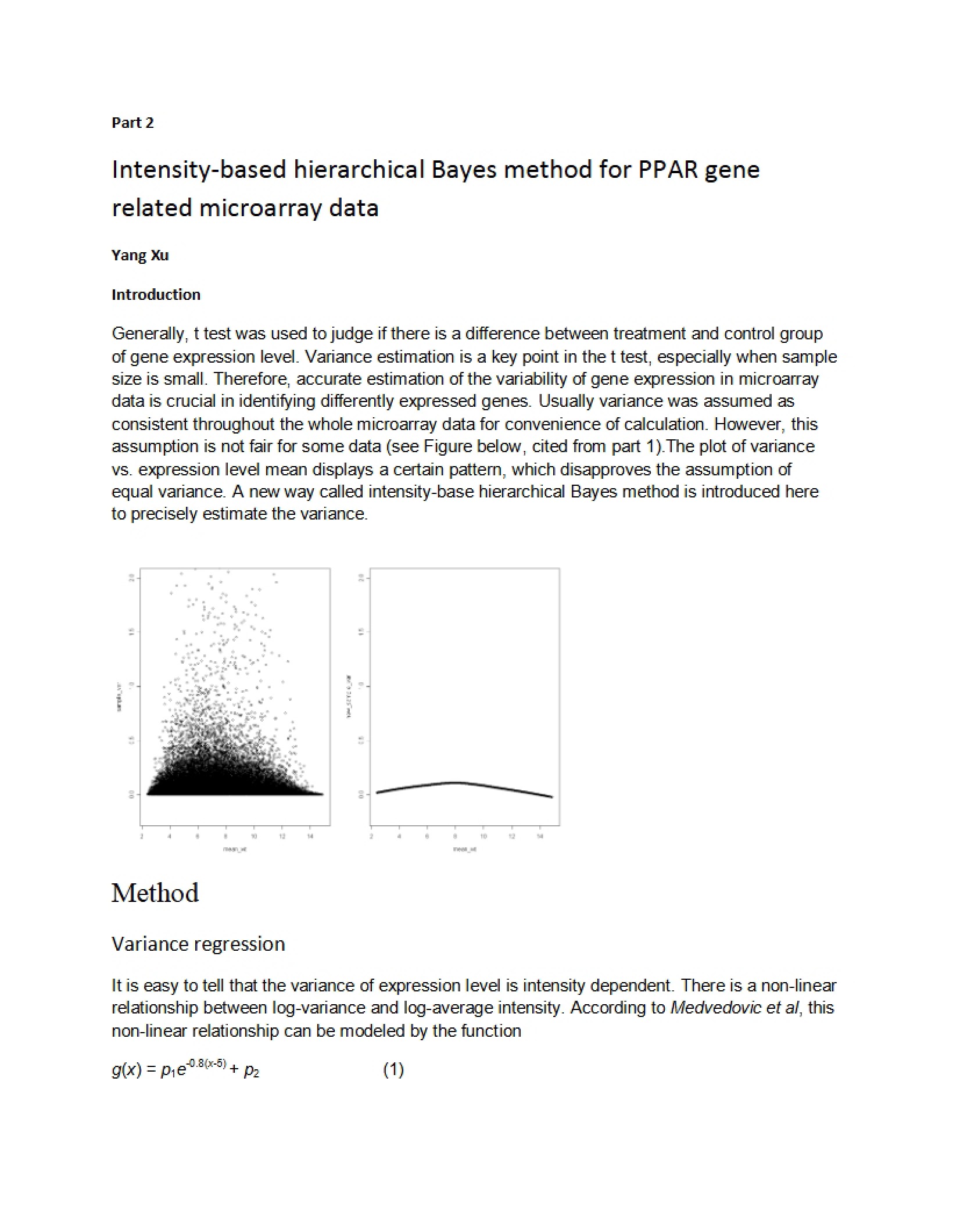 Hierarchical Bayes Method Intensity-Based