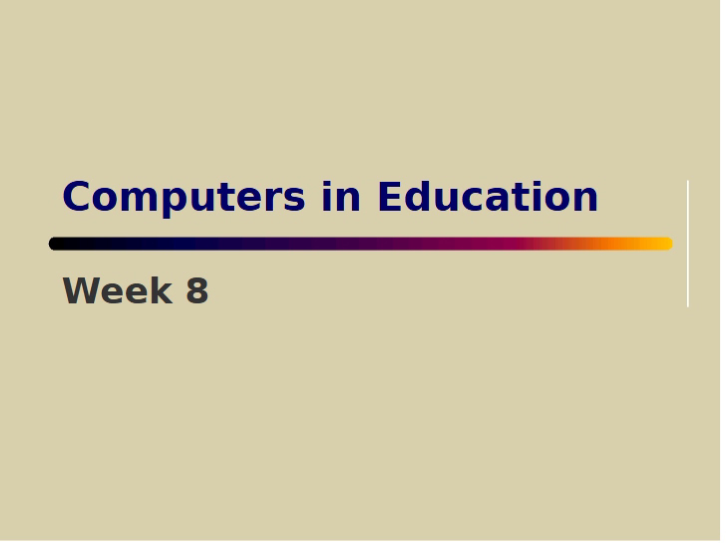Education and Computers