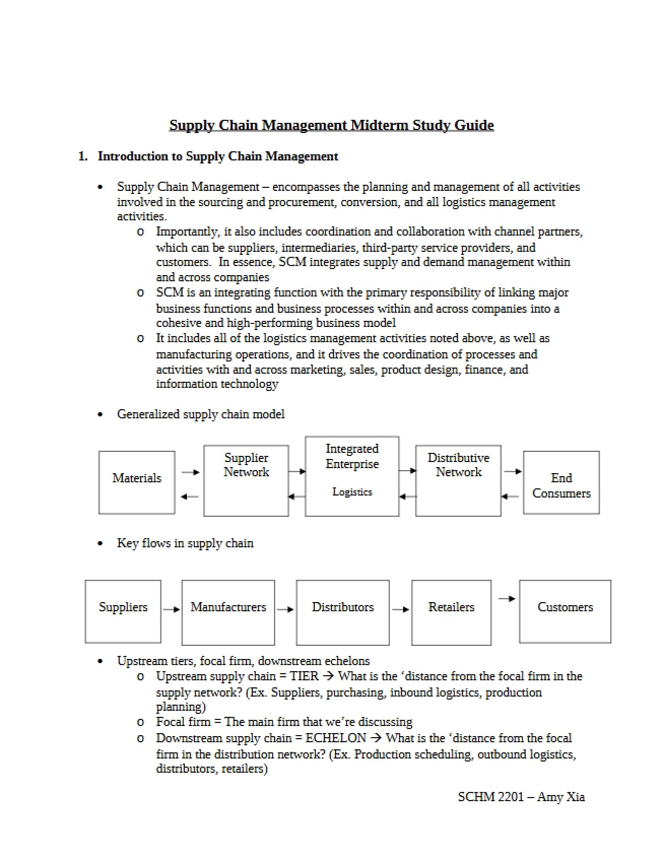 Guide for Midterm Study