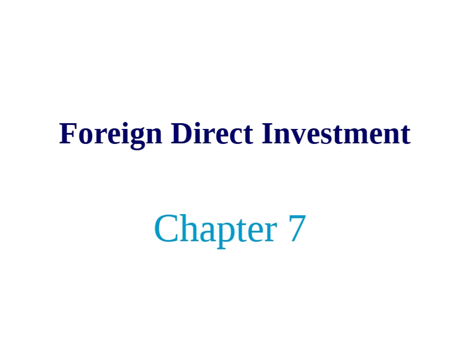 FDI Chapter 07 (RW)