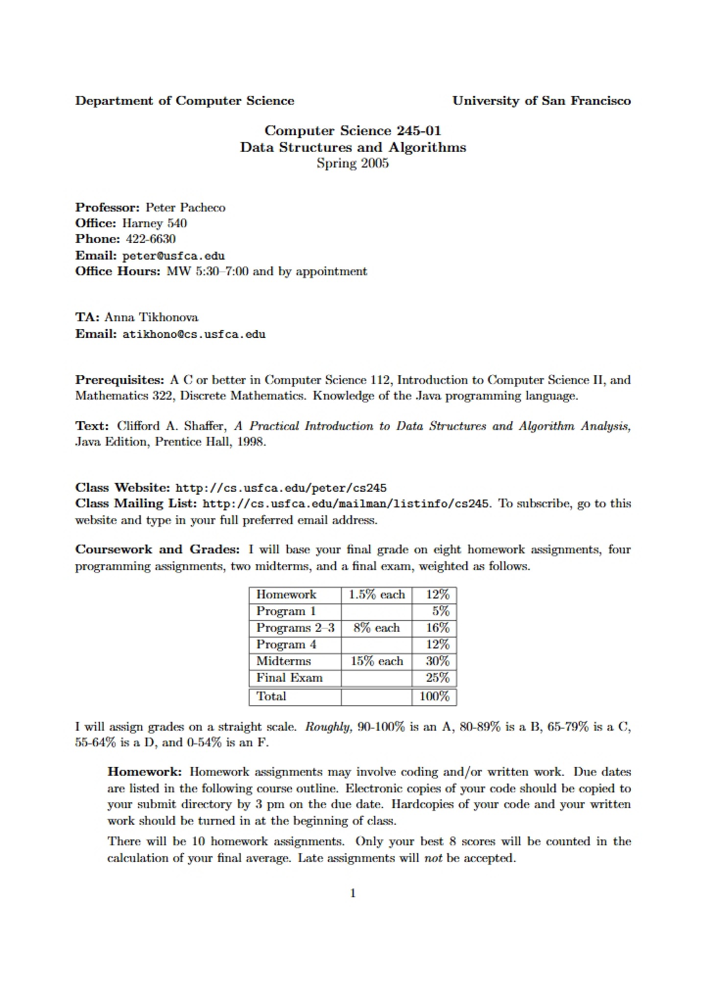 Course Syllabus