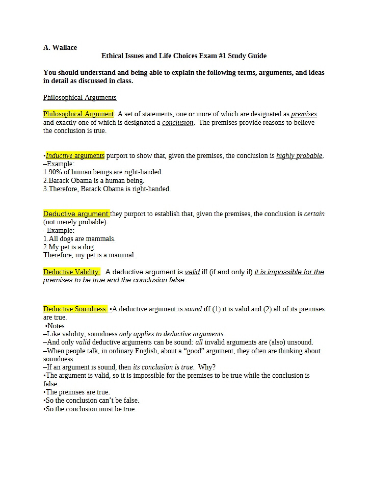 Class Ethical Issues