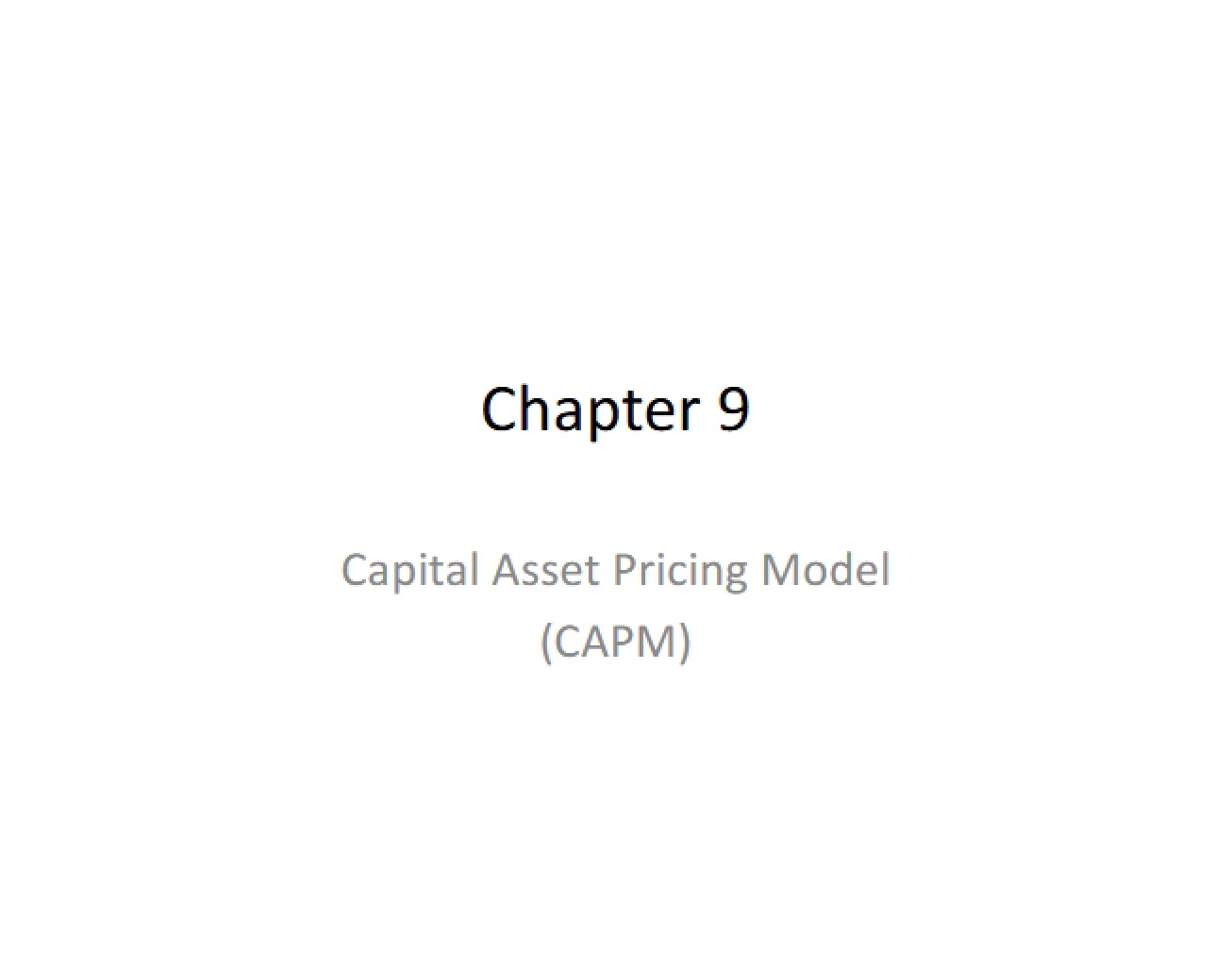 Chapter 9 Reading