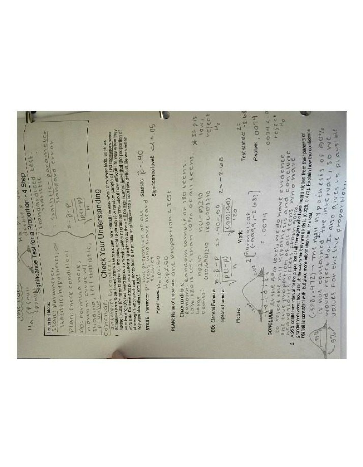 4 Step Significance Test for a Proportion