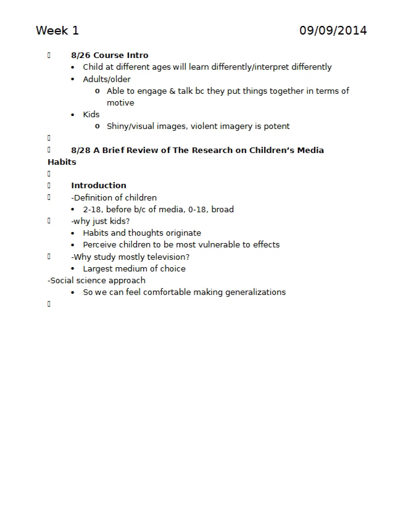 Lecture Notes Compilation