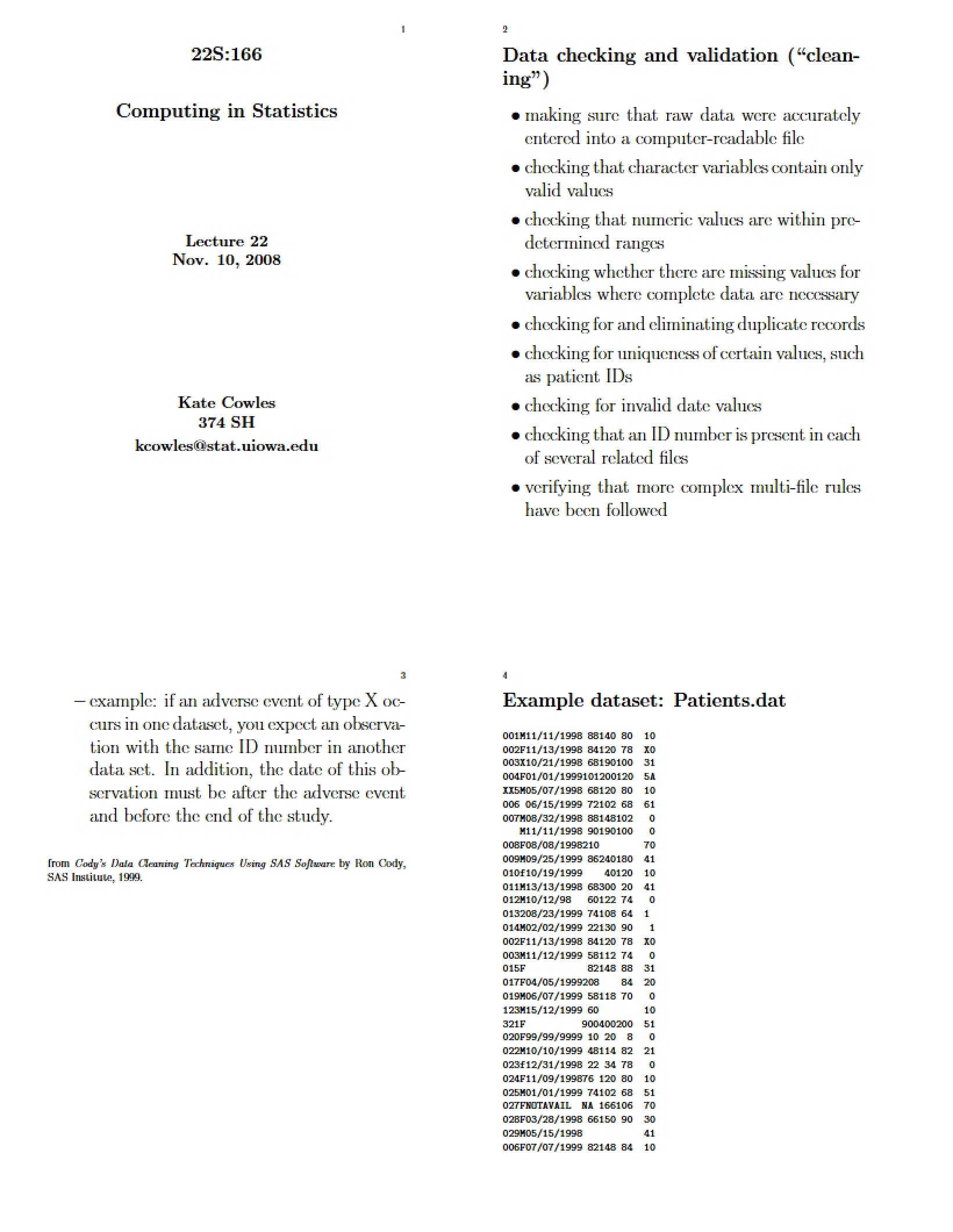 Statistics and Computing (9)