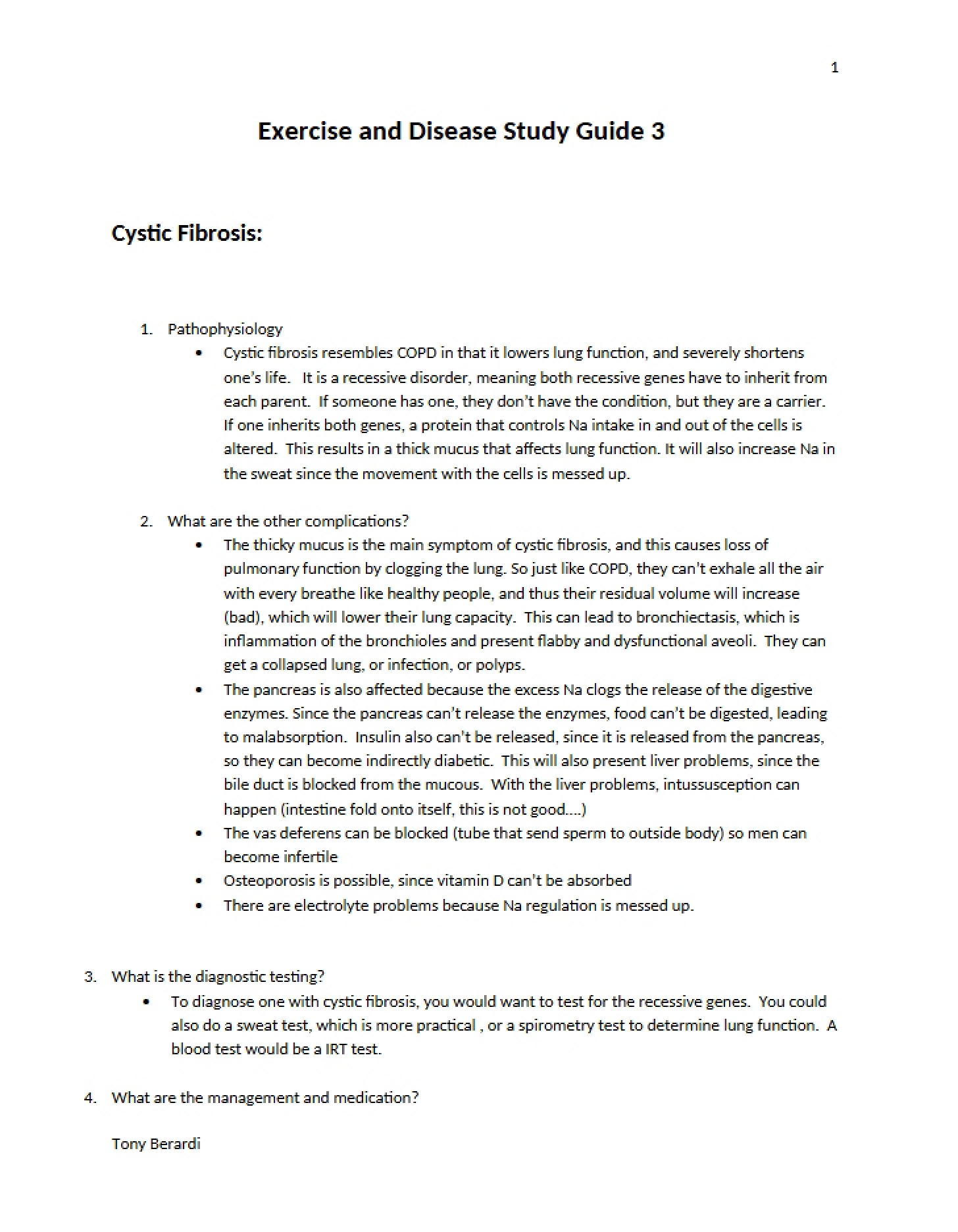 Fibrosis (Cystic)