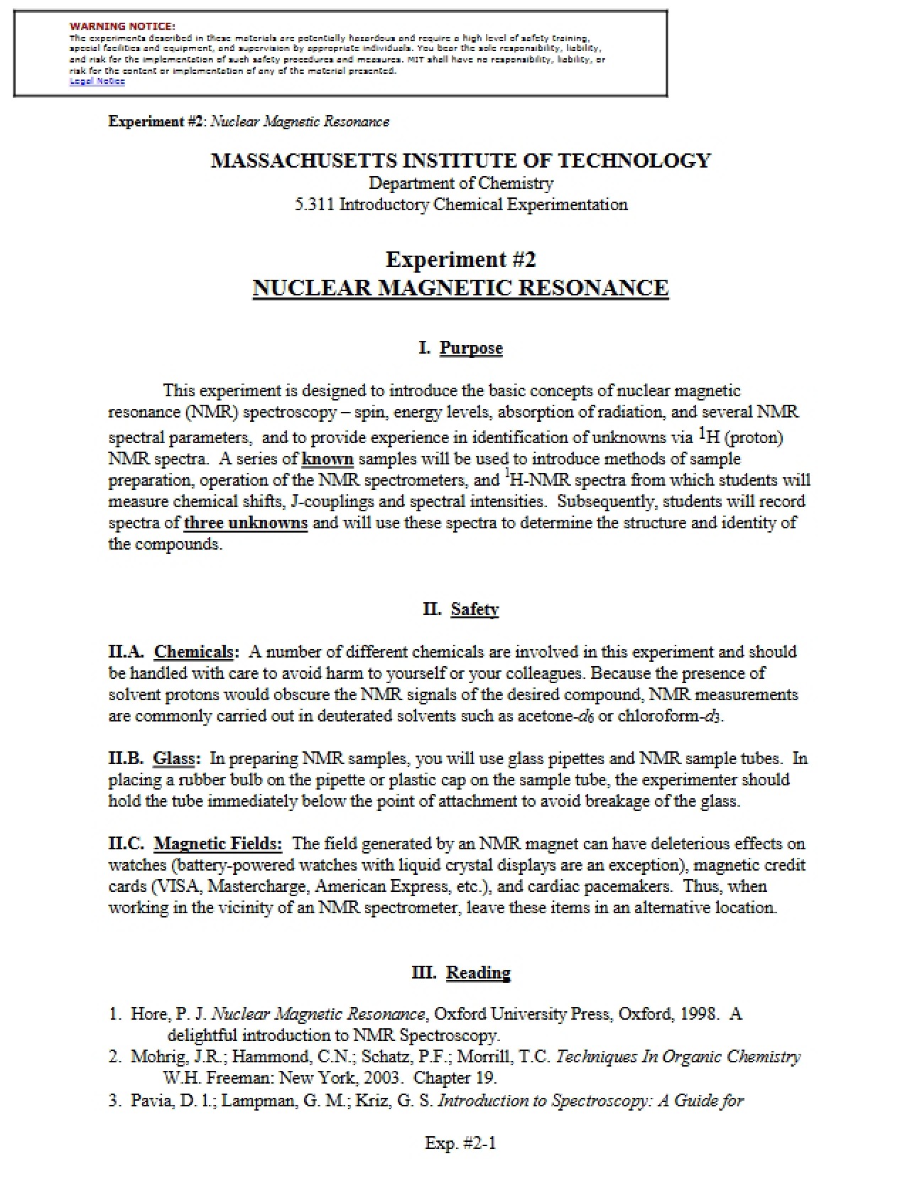 NMR Principles