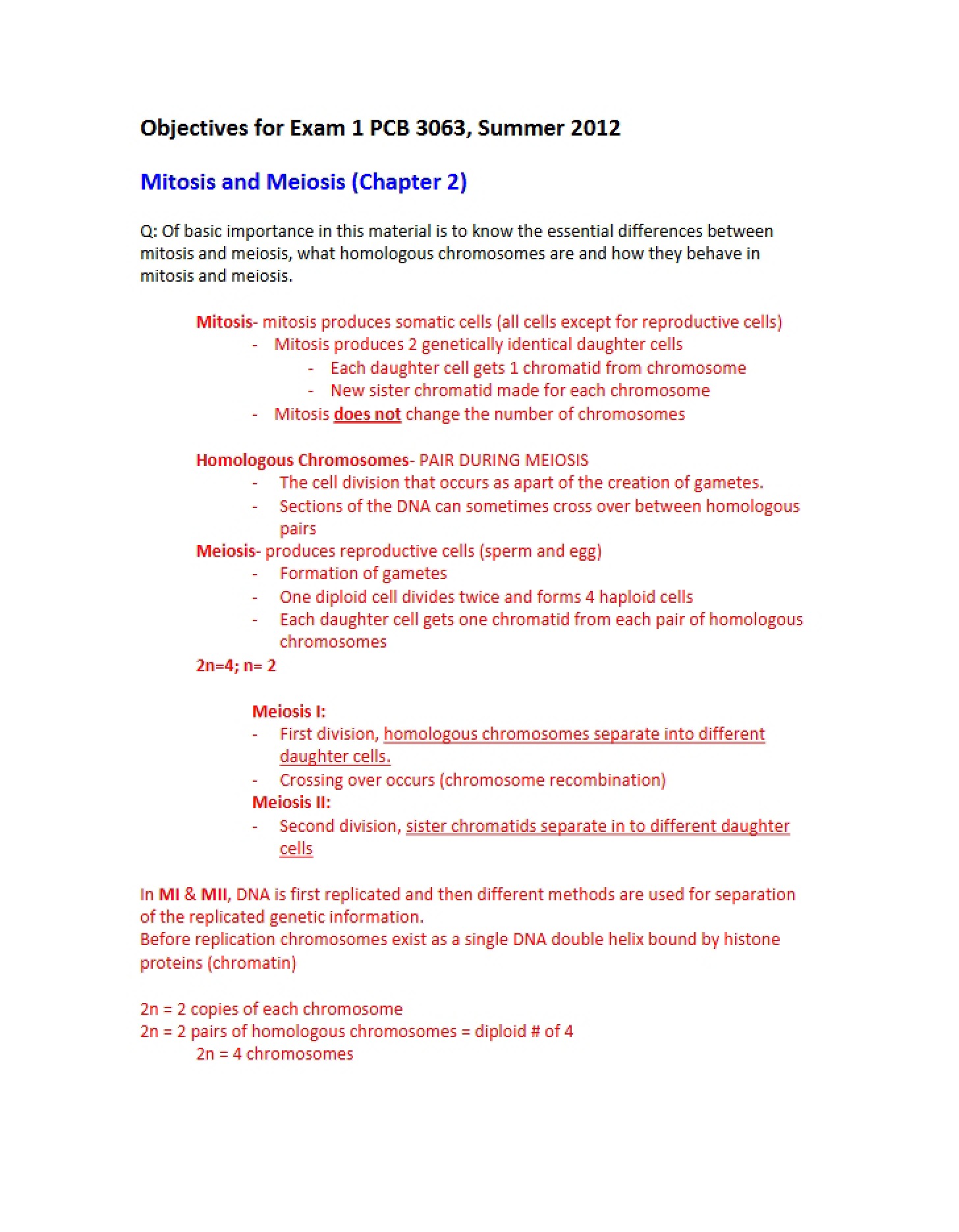 Exam One