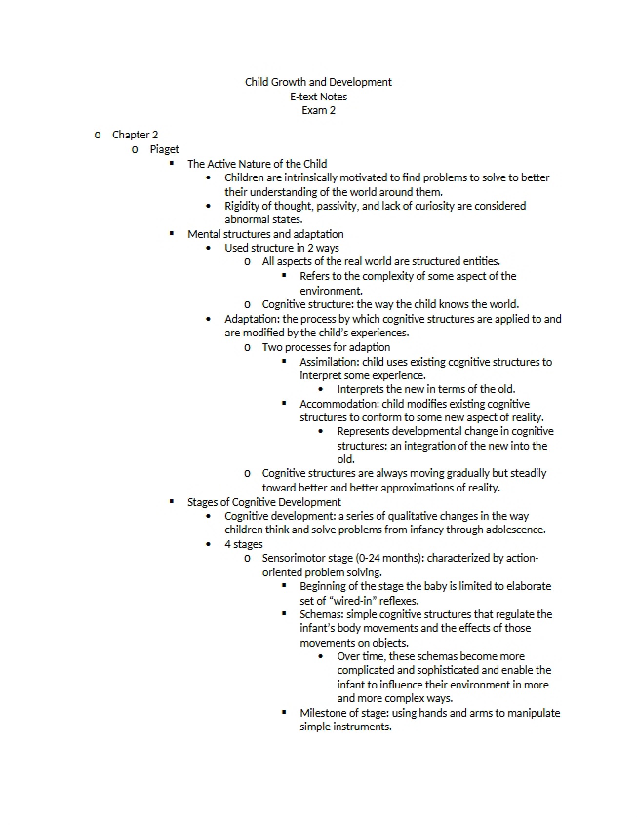 Exam Two Materials - Part 3