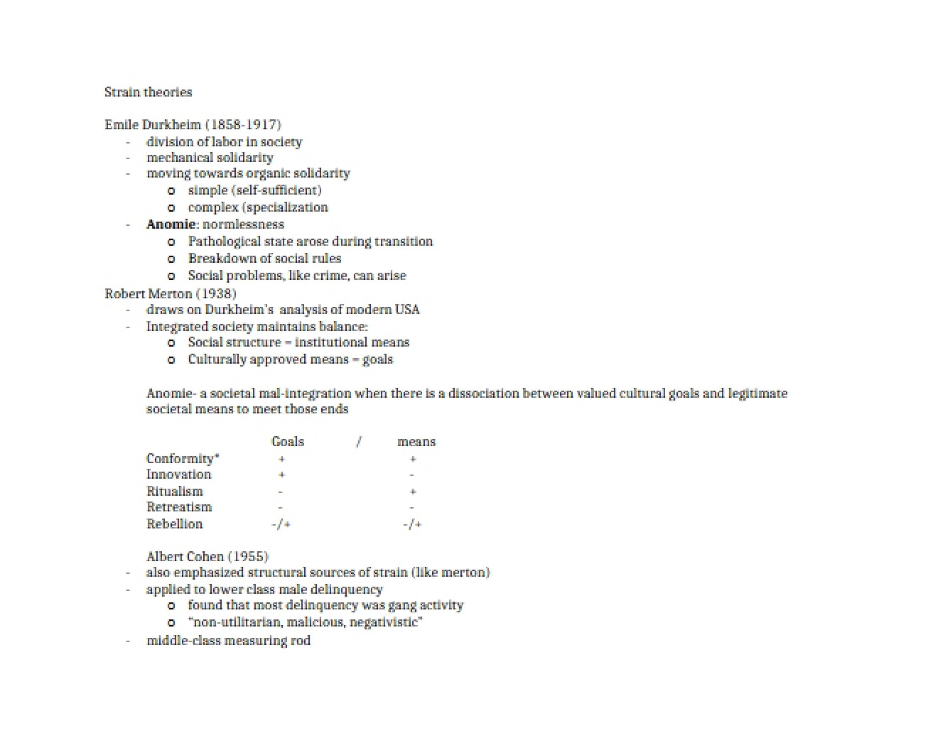 Strain Theory Overview
