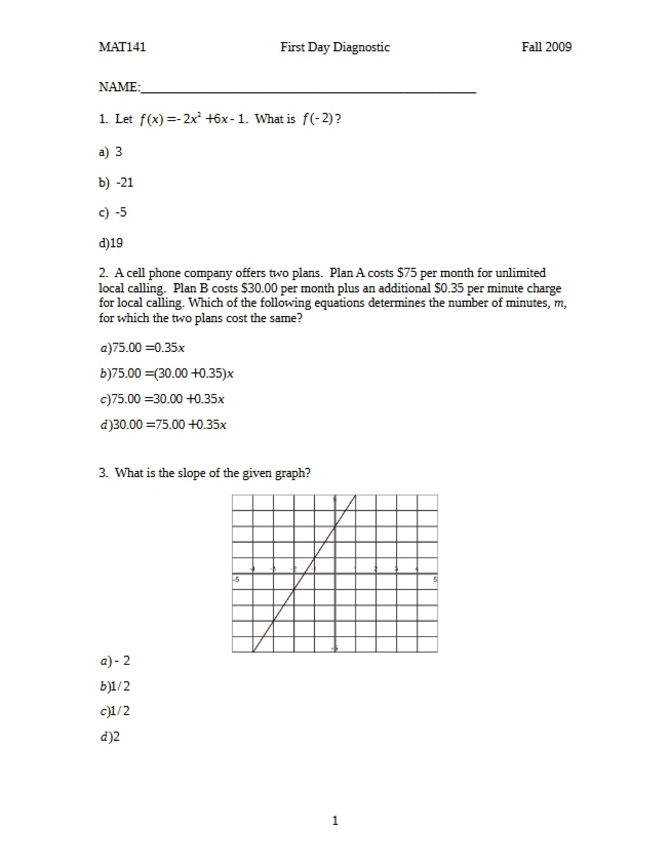 Initial Diagnostic Assessment