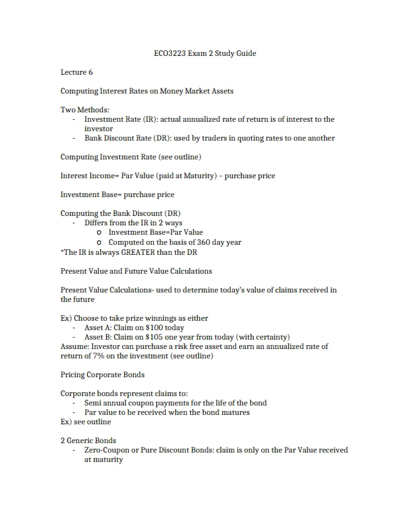 Preparation Guide for the Second Exam