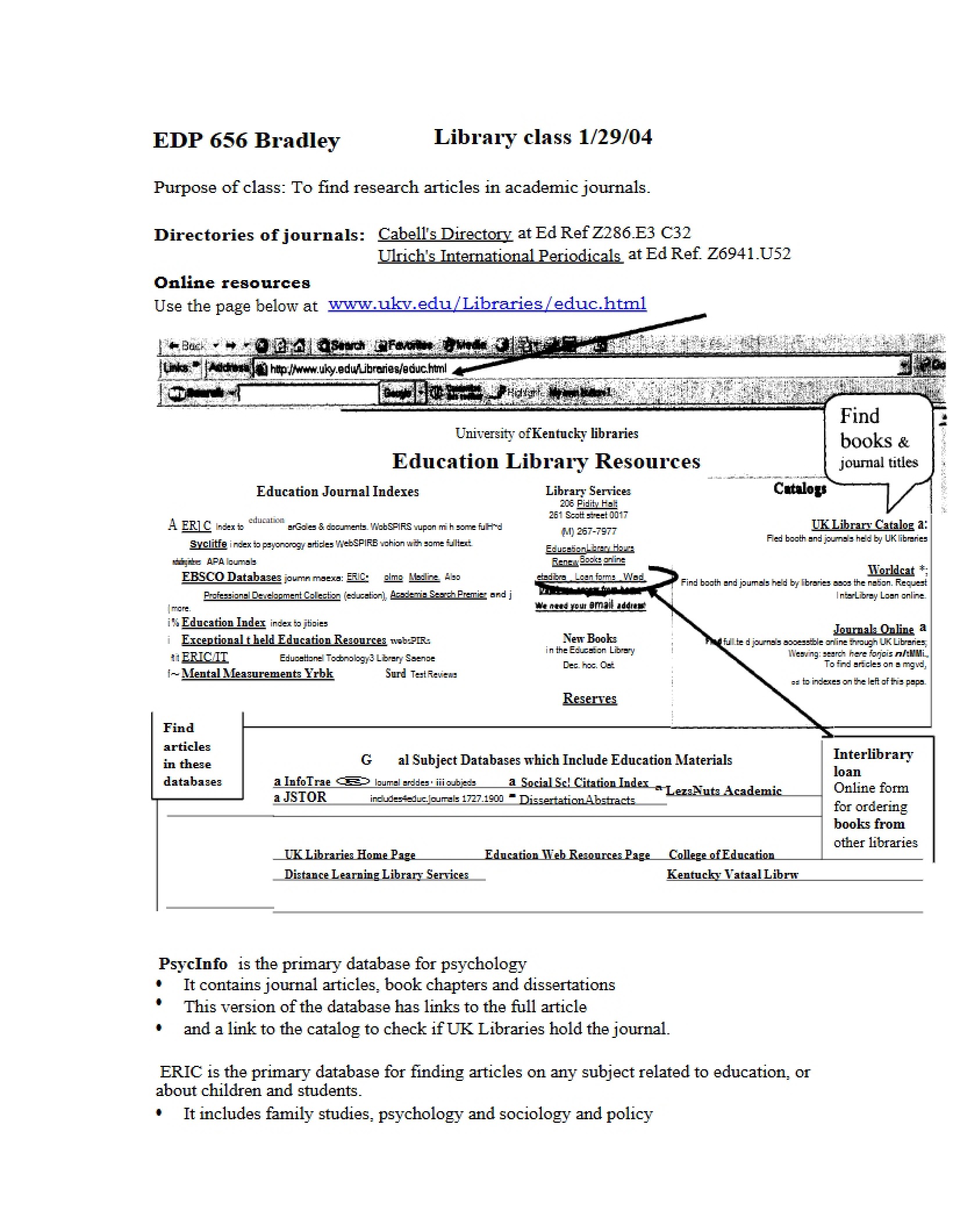 Library Session Materials