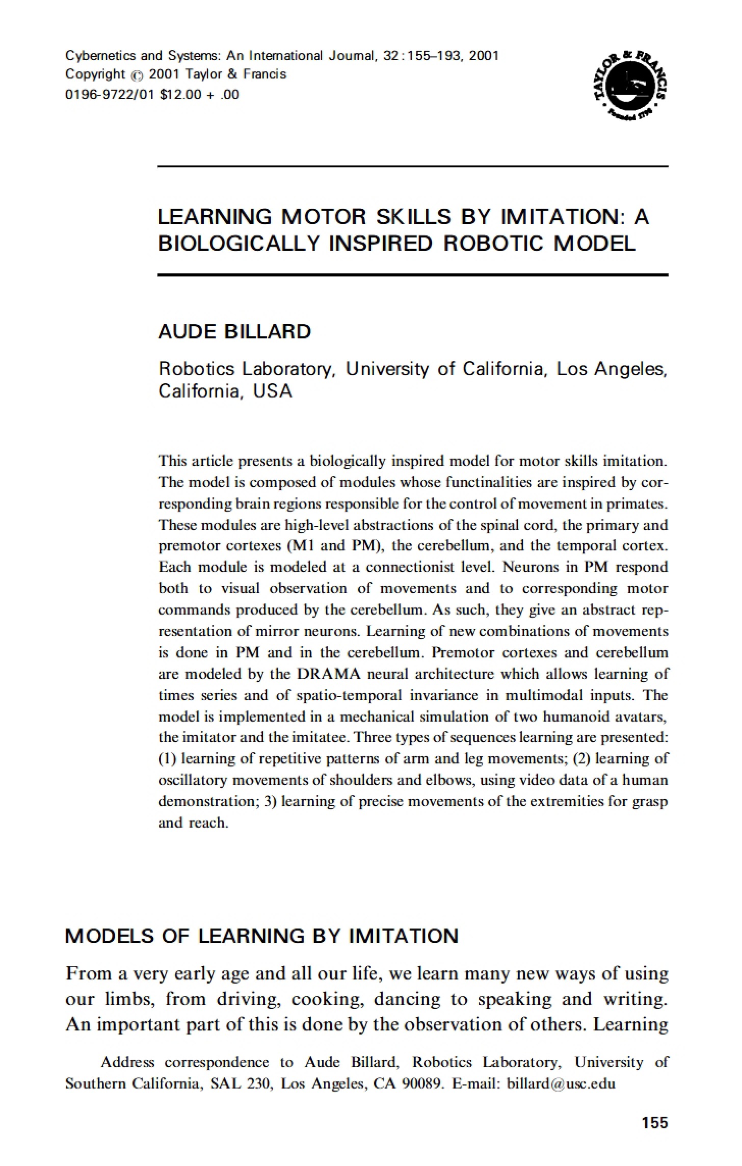 Systems of Cybernetics