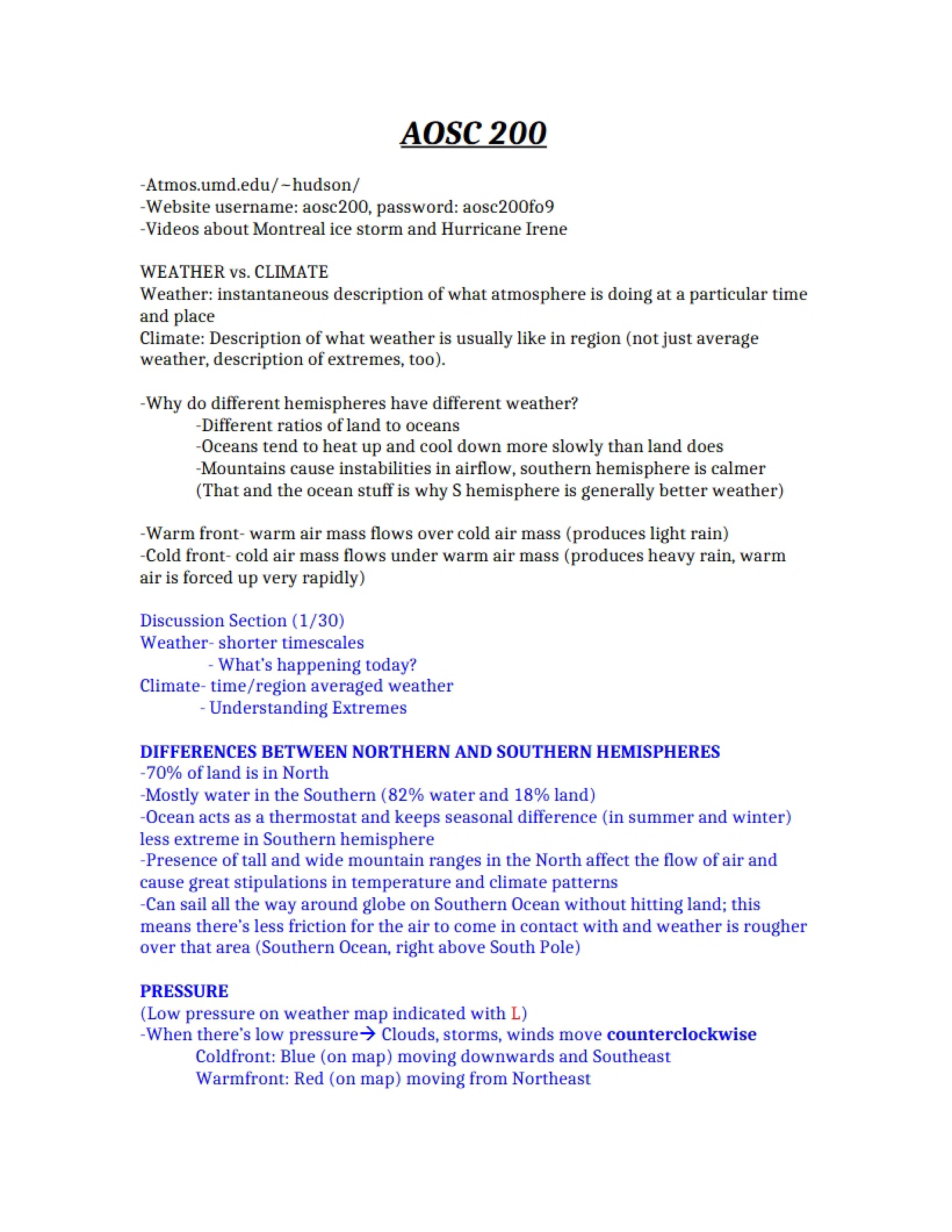 Lecture Session Notes