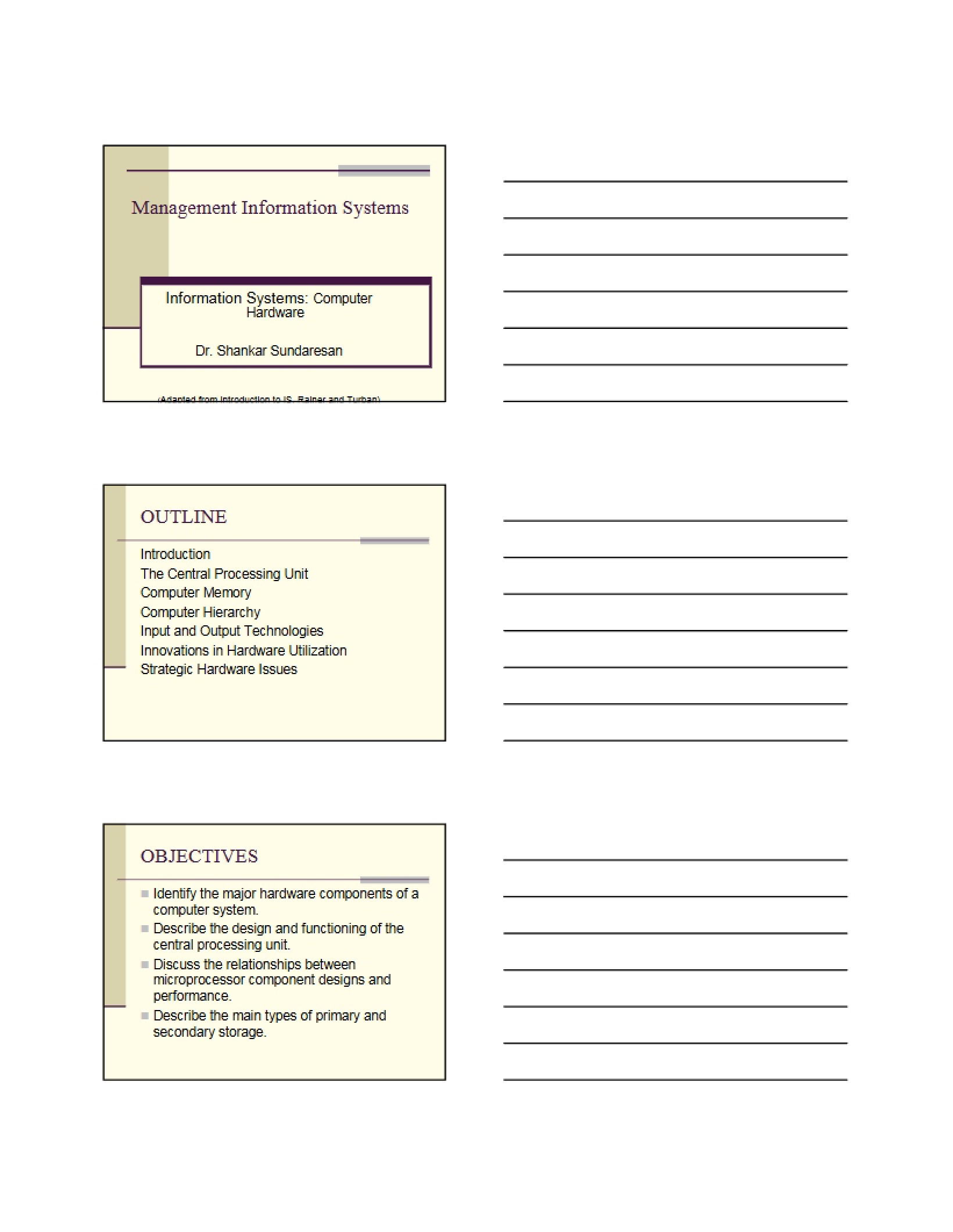 Computer Hardware for Information Systems