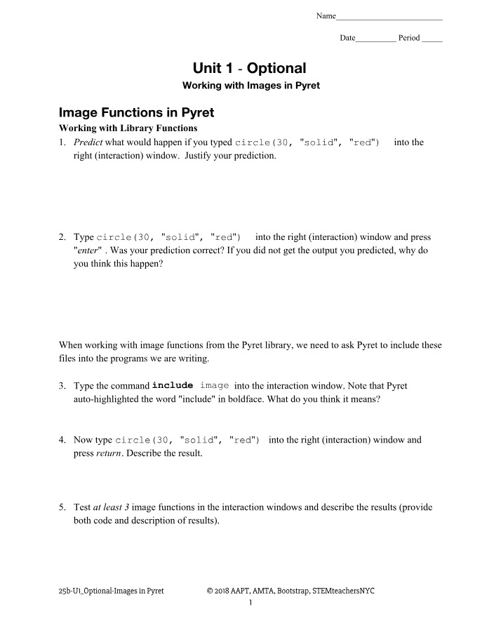 Unit 1 - Optional Images in Pyret