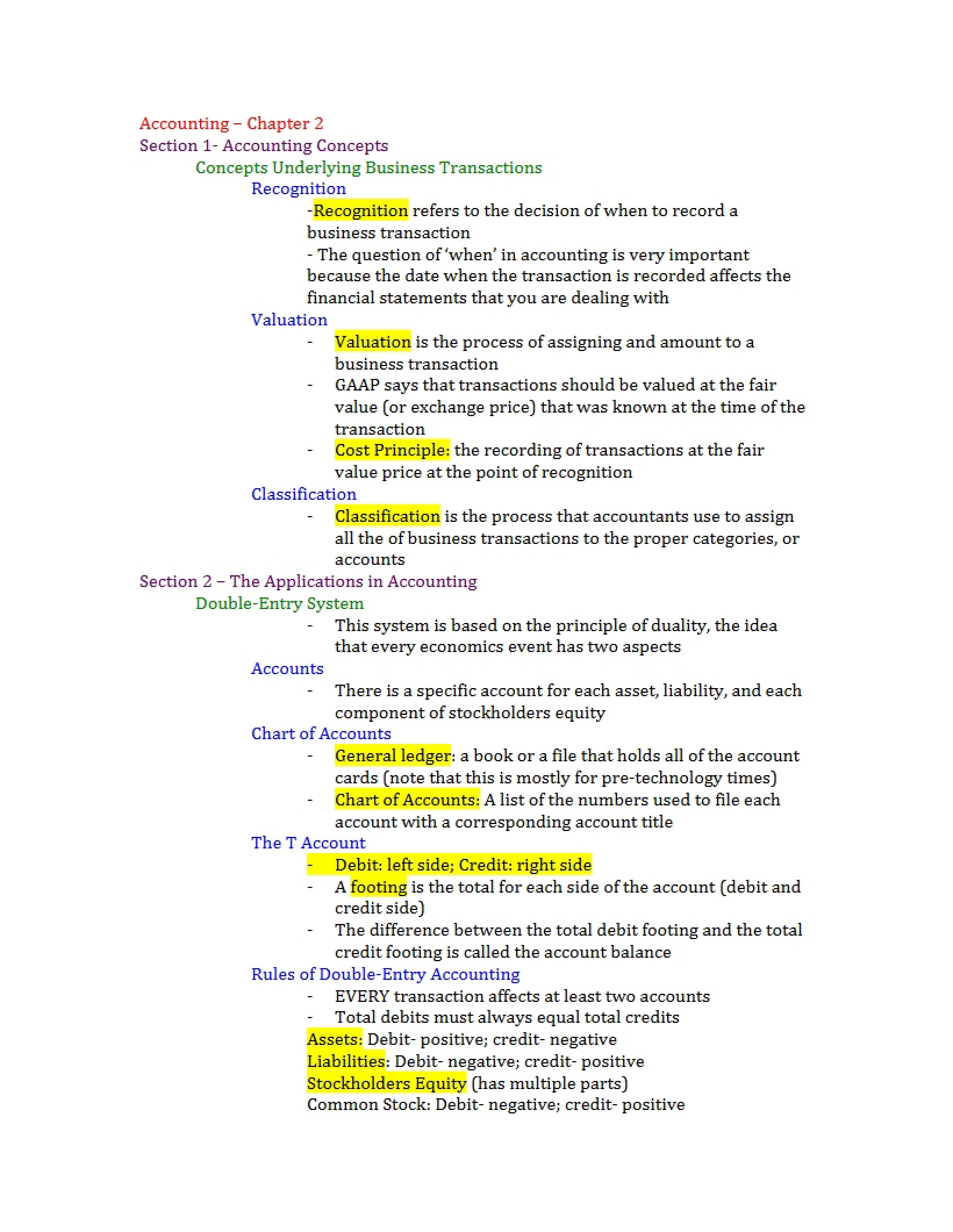 Chapter Two Accounting