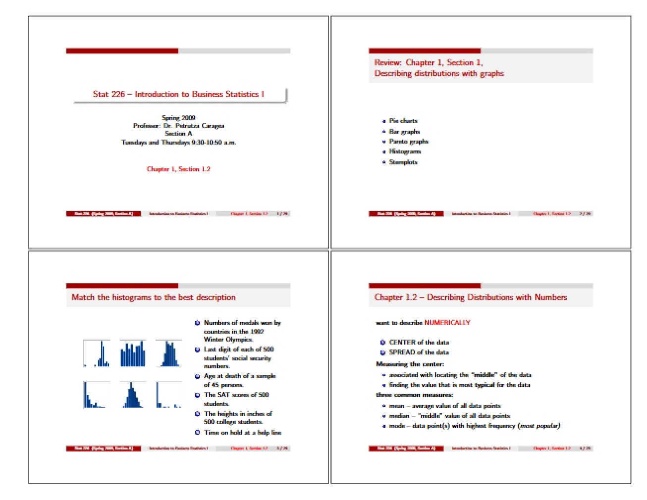 General Lecture on Introduction to Business Statistics