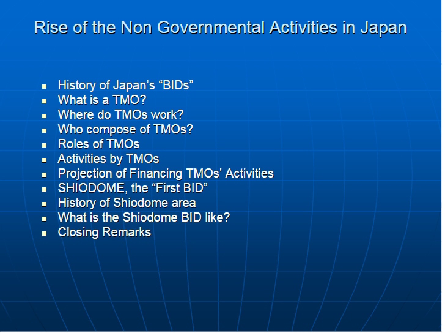 Japan Rise of Non-Governmental Activities