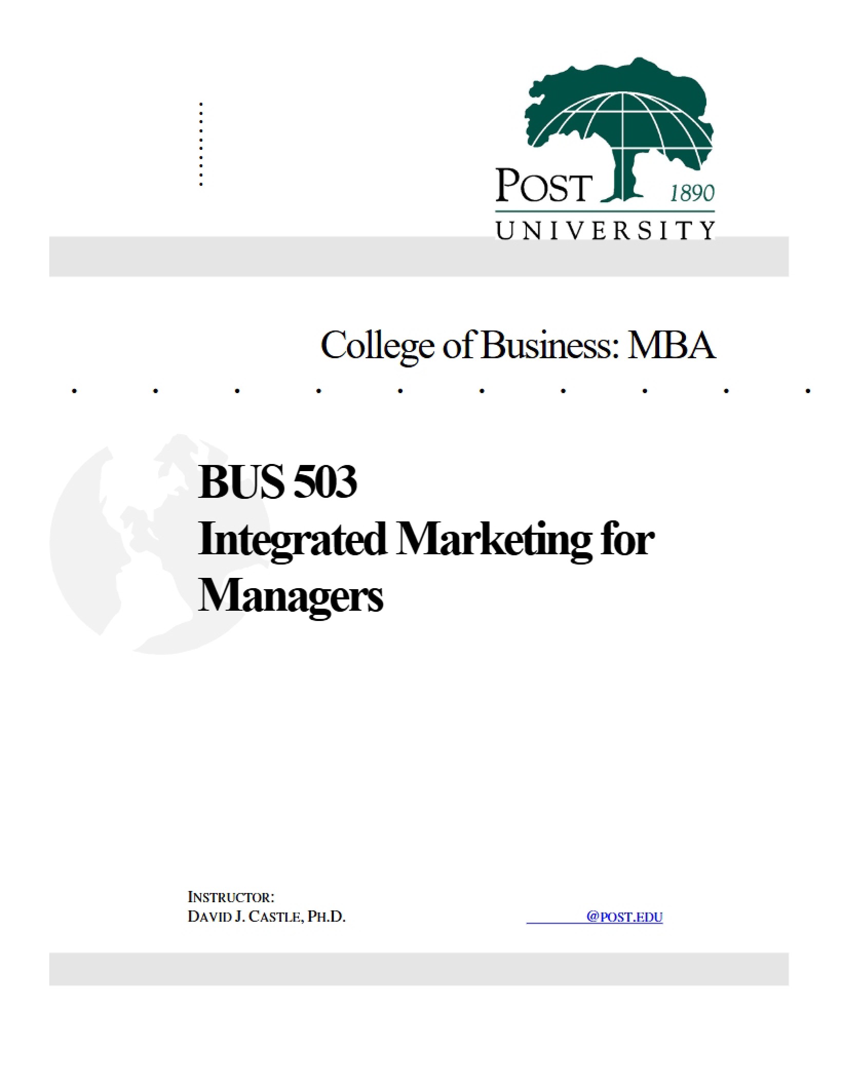 Syllabus BUS 503