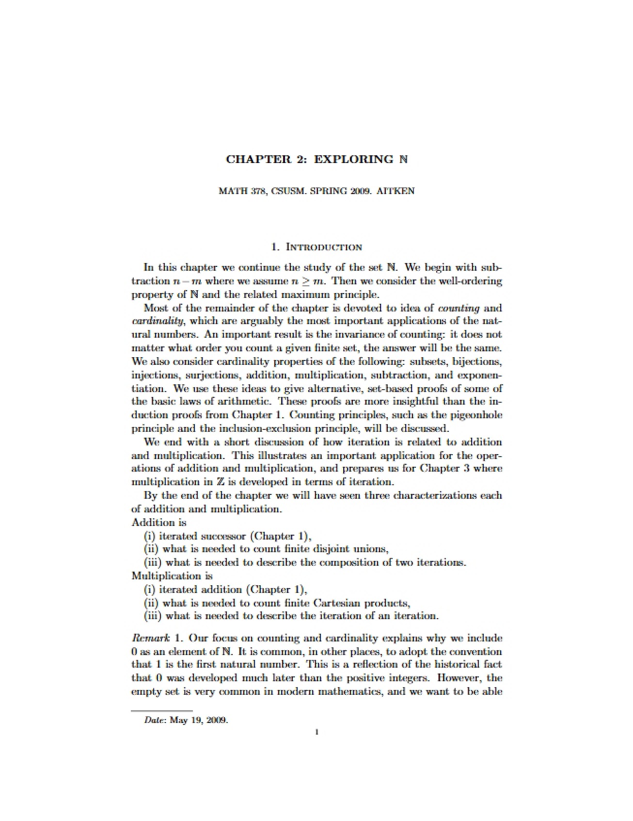Exploring Number Systems (Chapter 2)