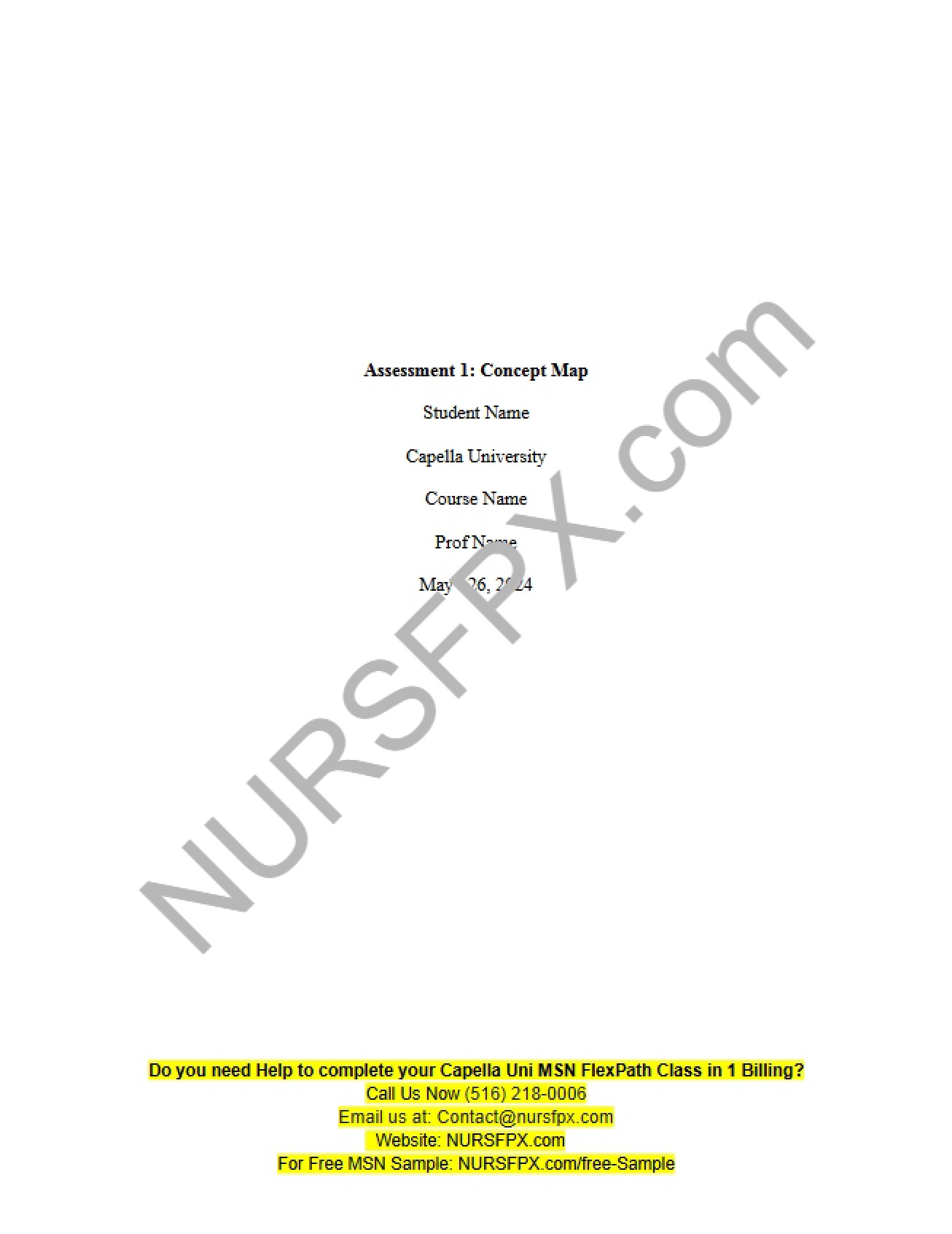 Assessment 1 Concept Mapping
