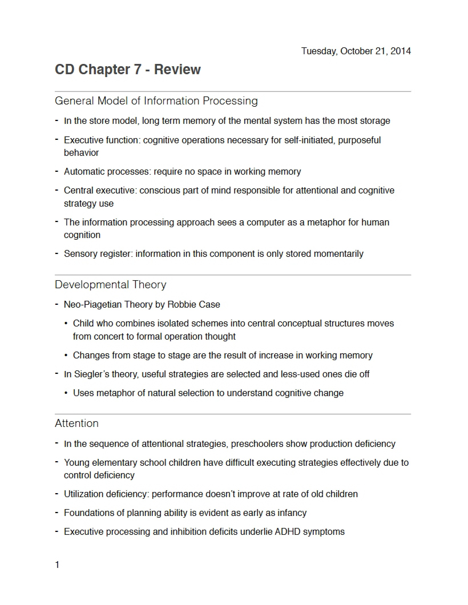 Information Processing Model