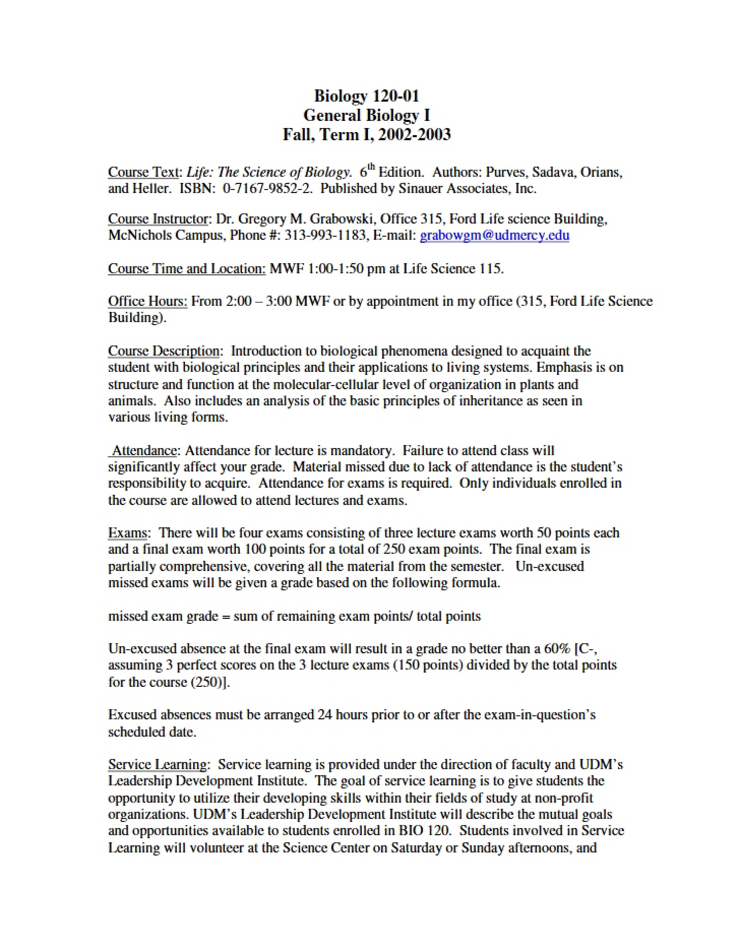 Course Syllabus