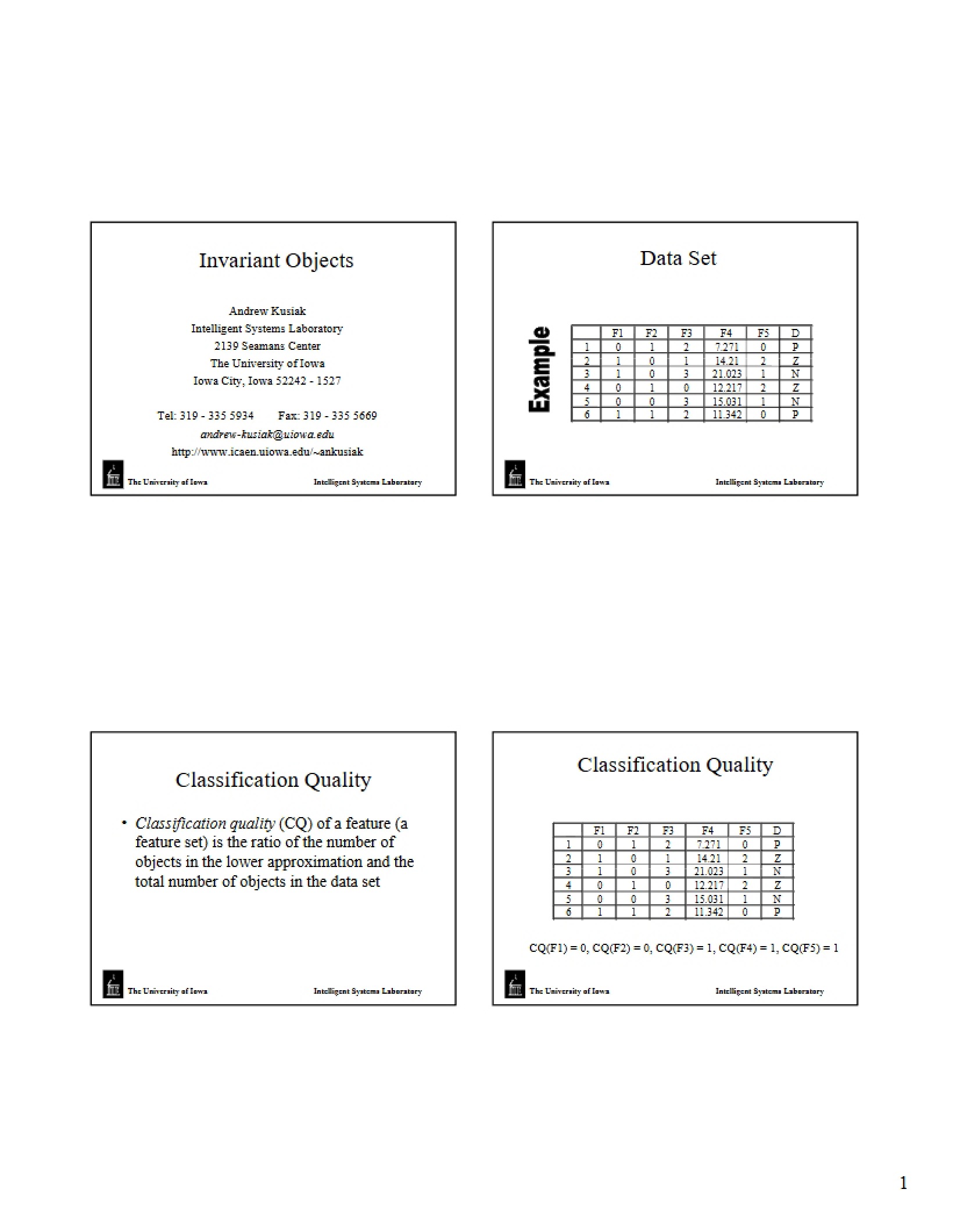 Objects that are Invariant