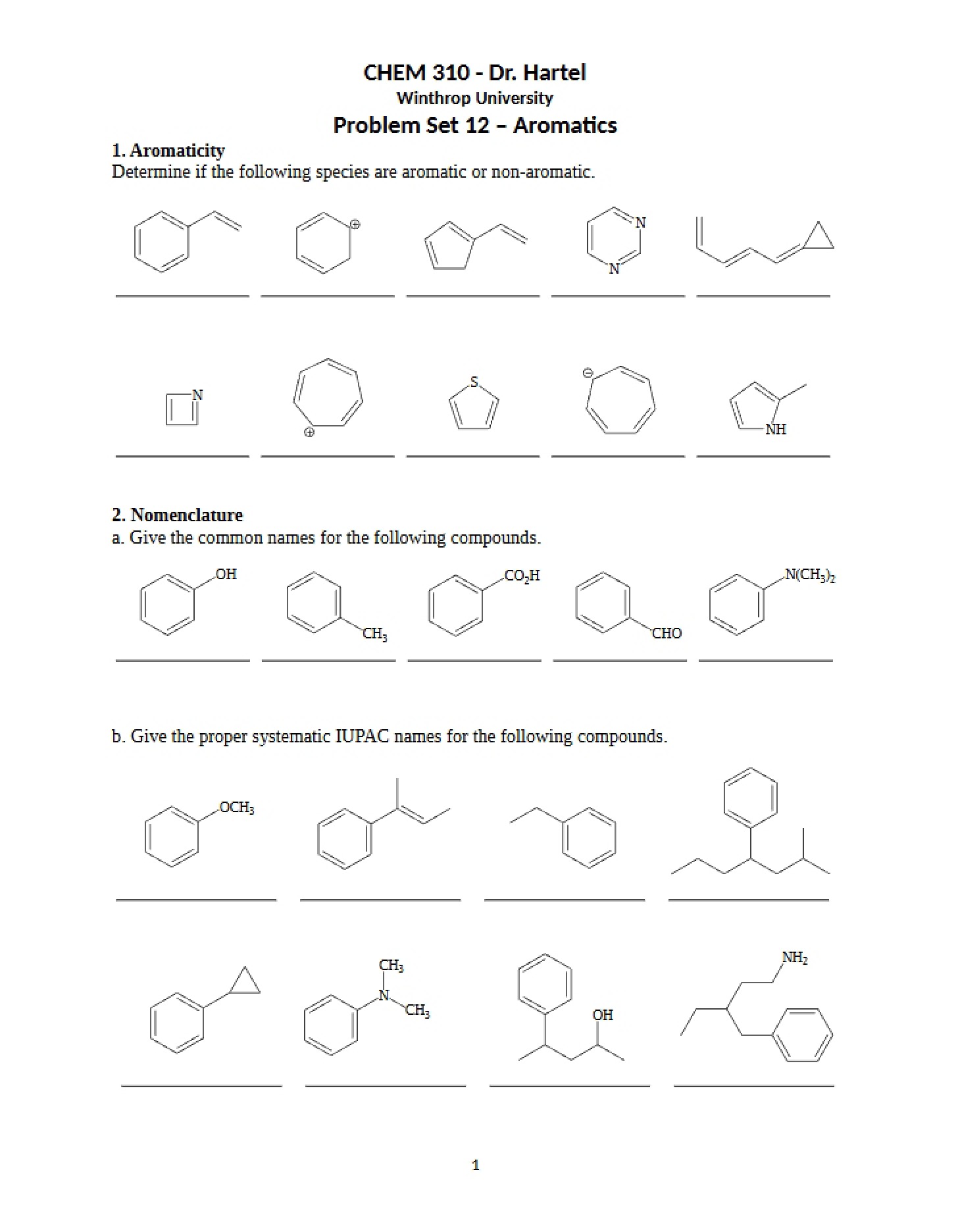 Set 12 Problems