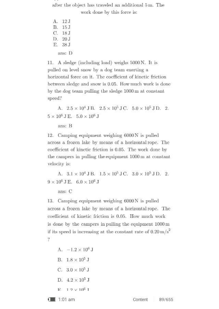 Work and Kinetic Friction Physics Problems