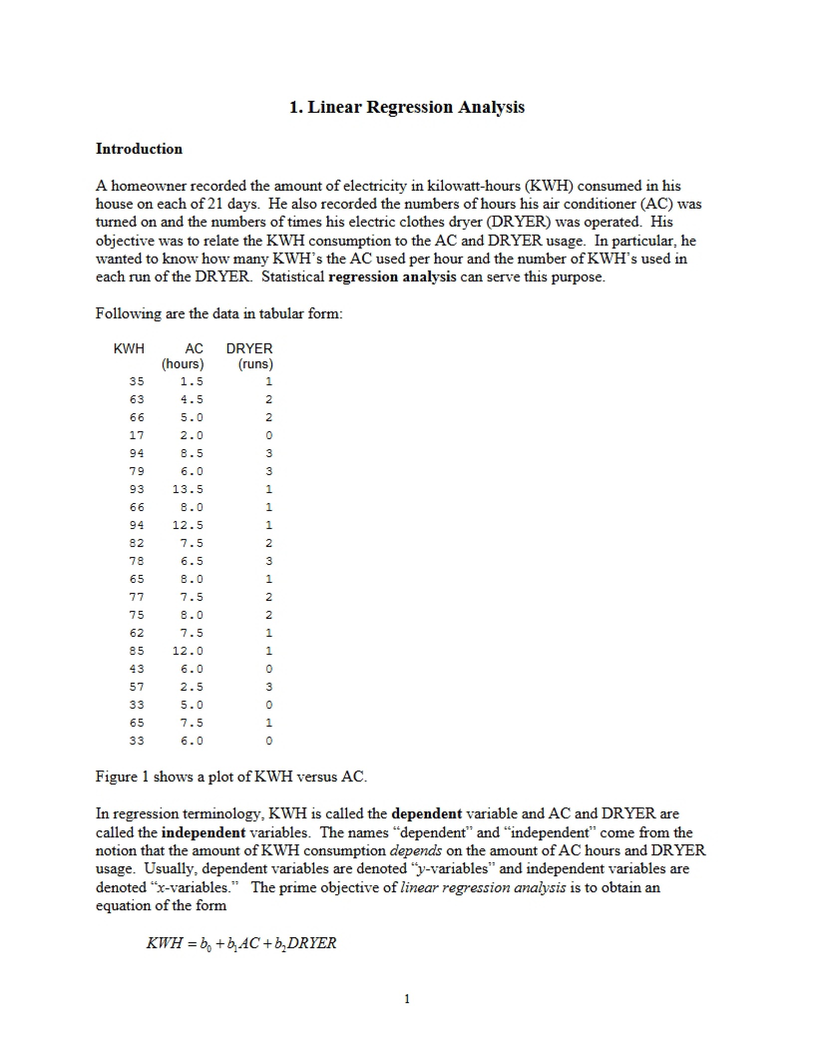 First Linear Regression Module